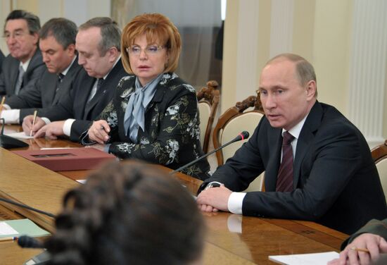 Vladimir Putin meets with members of RPF Coordination Council