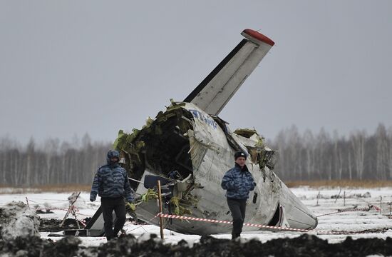 Site of the ATR-72 airplane crash near Tyumen