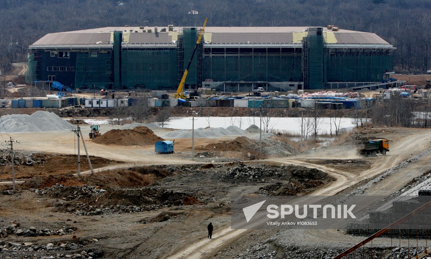 Concert and sports center under construction in Vladivostok