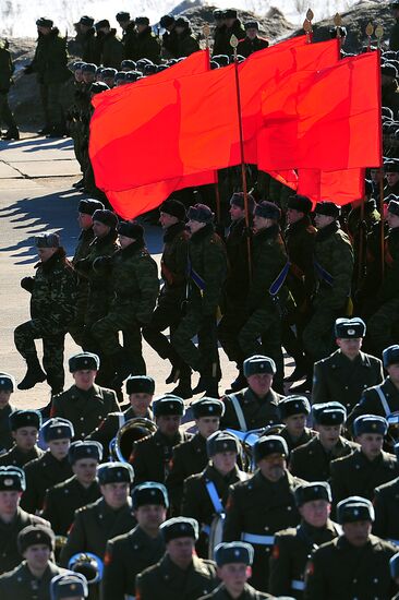 Rehearsal of Victory Day Parade in Alabino, Moscow Region
