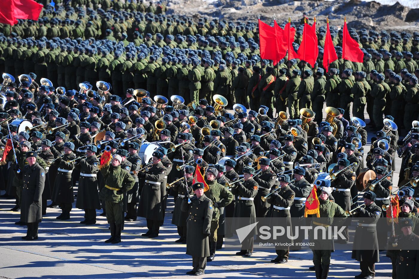 Rehearsal of Victory Day Parade in Alabino, Moscow Region