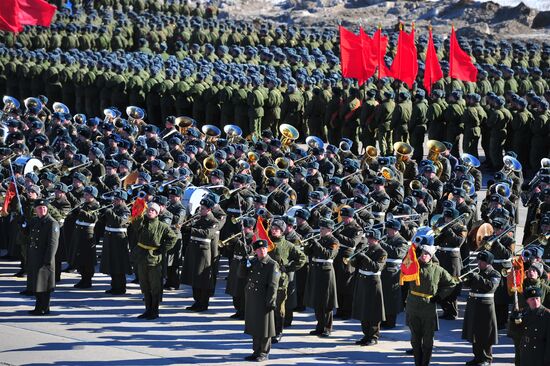 Rehearsal of Victory Day Parade in Alabino, Moscow Region