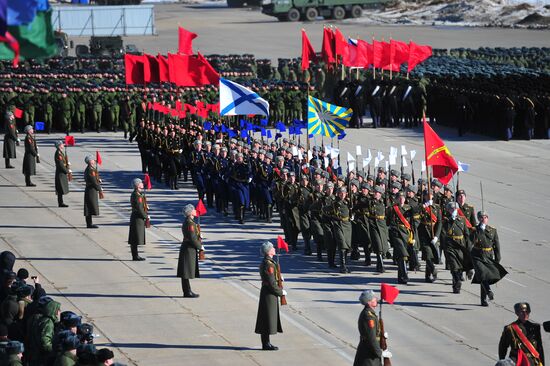 Rehearsal of Victory Day Parade in Alabino, Moscow Region