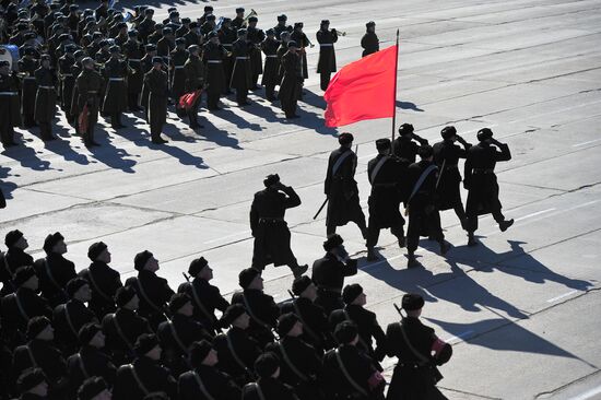 Rehearsal of Victory Day Parade in Alabino, Moscow Region