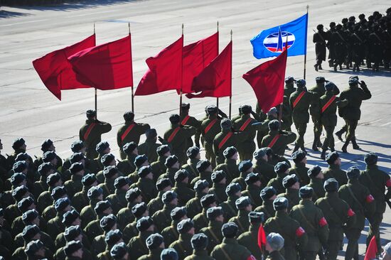 Rehearsal of Victory Day Parade in Alabino, Moscow Region