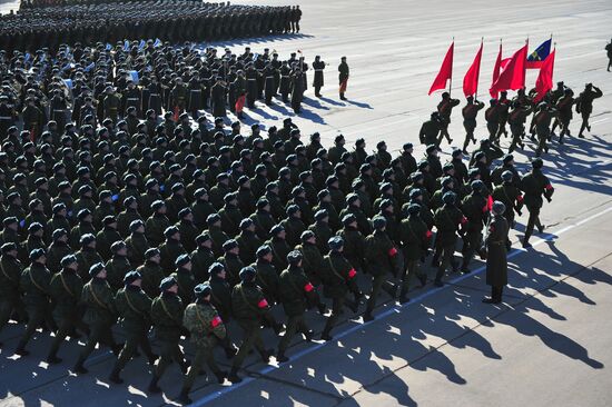 Rehearsal of Victory Day Parade in Alabino, Moscow Region