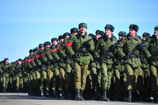 Rehearsal of Victory Day Parade in Alabino, Moscow Region