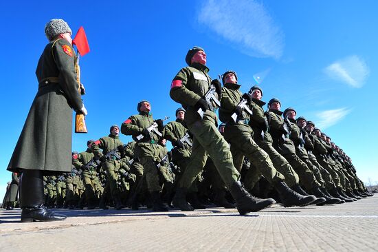 Rehearsal of Victory Day Parade in Alabino, Moscow Region