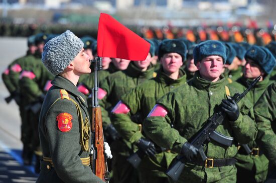 Rehearsal of Victory Day Parade in Alabino, Moscow Region
