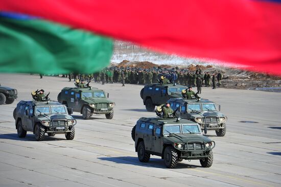 Rehearsal of Victory Day Parade in Alabino, Moscow Region