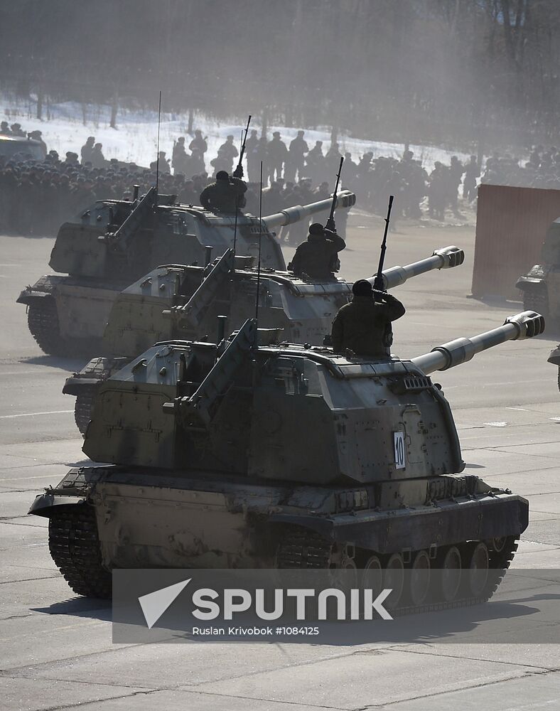 Rehearsal of Victory Day Parade in Alabino, Moscow Region