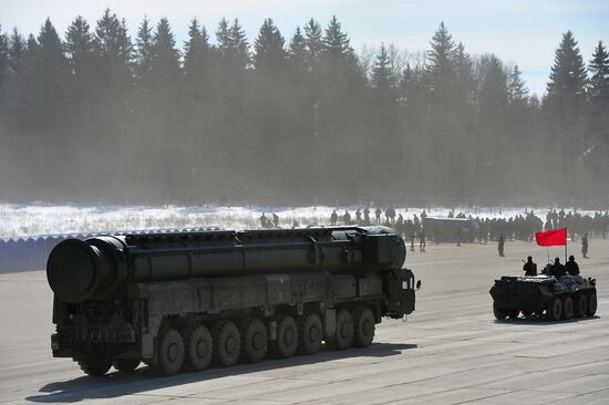 Rehearsal of Victory Day Parade in Alabino, Moscow Region