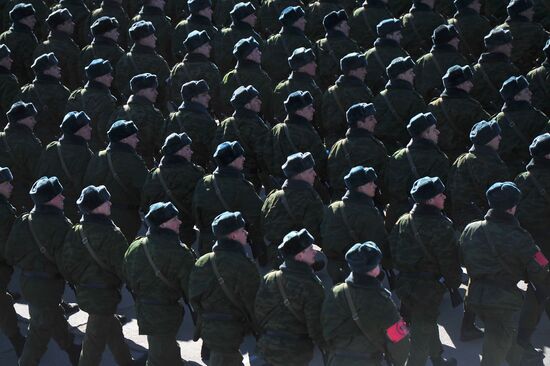 Victory Day parade rehearsal in Moscow suburb of Alabino