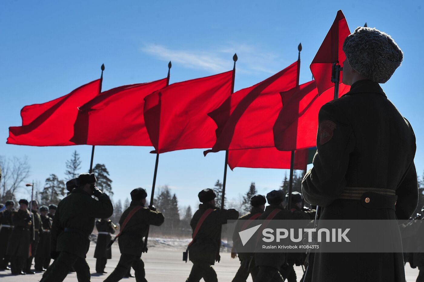 Victory Day parade rehearsal in Moscow suburb of Alabino