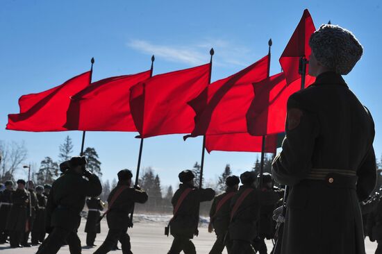Victory Day parade rehearsal in Moscow suburb of Alabino