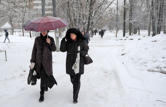 April snow in Moscow