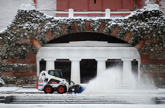 April snow in Moscow