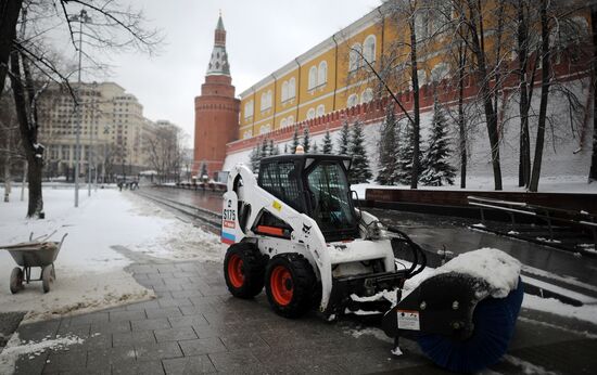 April snow in Moscow
