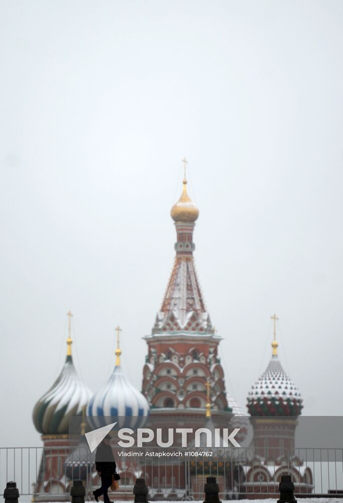 April snow in Moscow