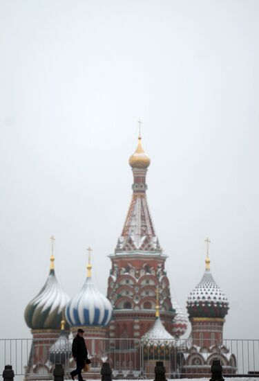 April snow in Moscow