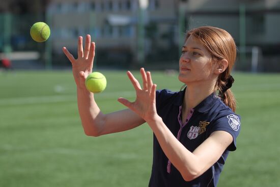 Russia's national fencing team trains at Yug Sport
