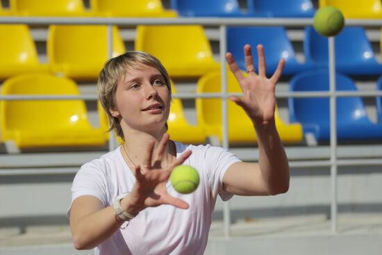 Russia's national fencing team trains at Yug Sport
