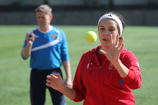 Russia's national fencing team trains at Yug Sport