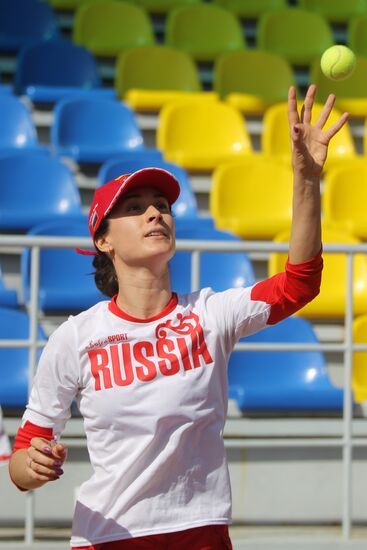Russia's national fencing team trains at Yug Sport center