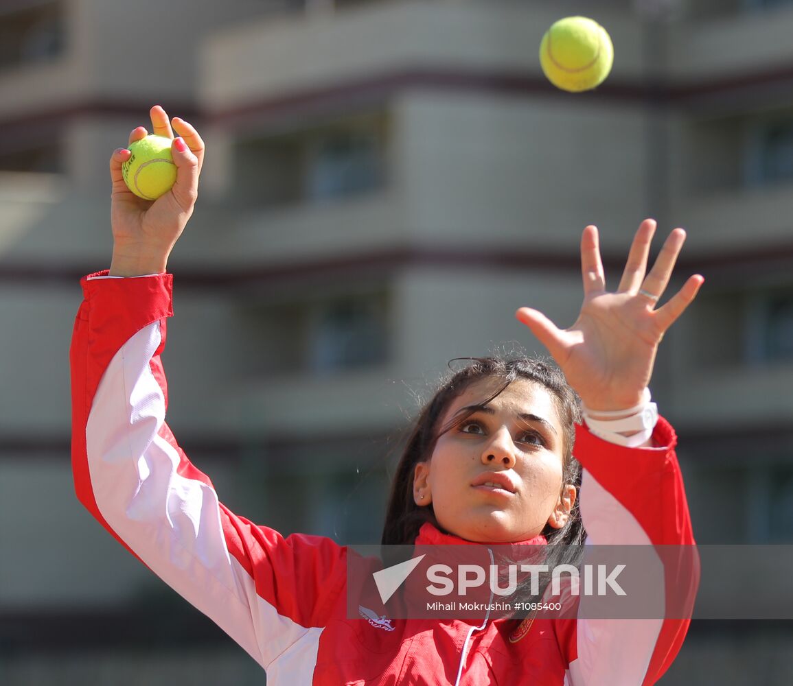 Russia's national fencing team trains at Yug Sport center
