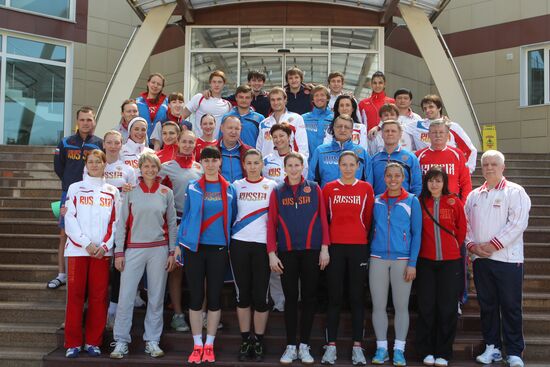Russian national fencing team training at "SOUTH Sport" base