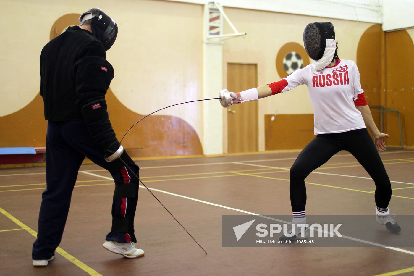 Russia's national fencing team trains at Yug Sport