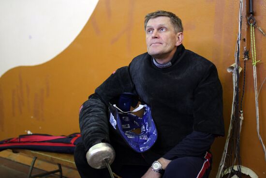 Russia's national fencing team trains at Yug Sport