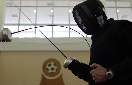 Russia's national fencing team trains at Yug Sport