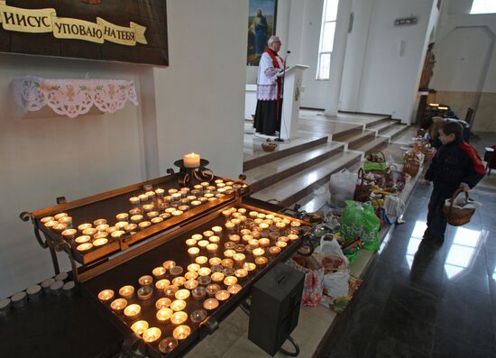 Catholic Easter celebration in Kaliningrad
