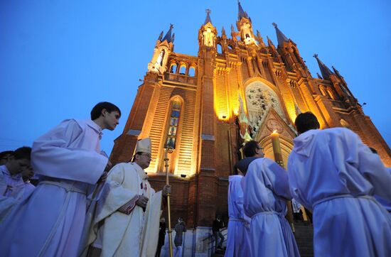 Roman Catholic Easter celebrated in Moscow