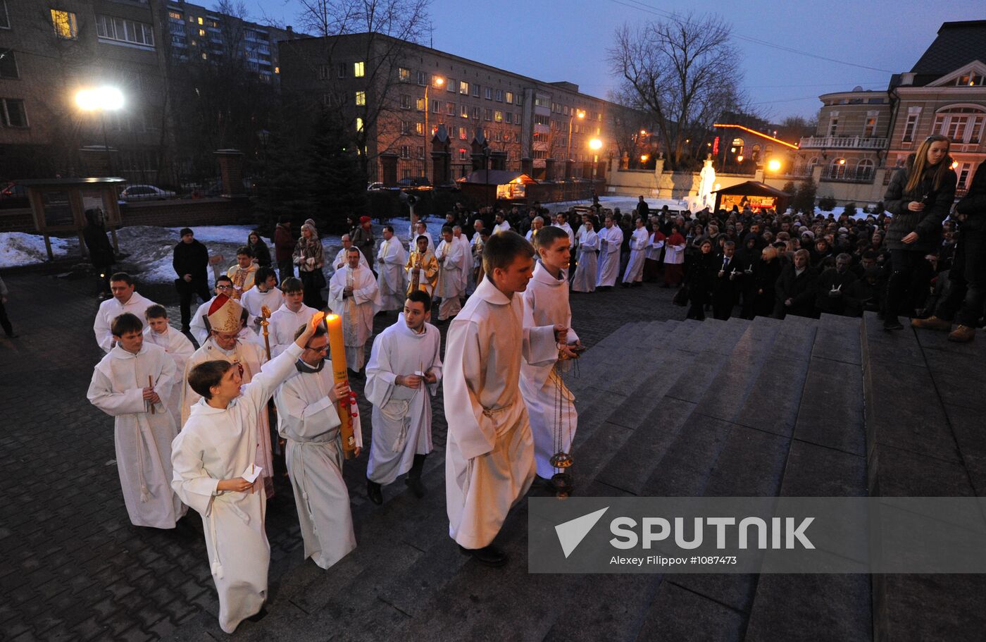 Roman Catholic Easter celebrated in Moscow