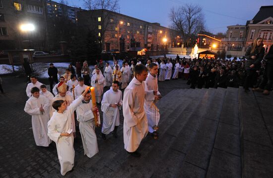 Roman Catholic Easter celebrated in Moscow