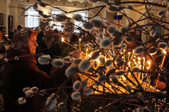 Palm Sunday celebrated in Russian regions