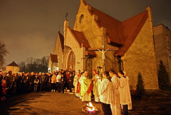 Roman Catholic Easter celebrated in Russian regions