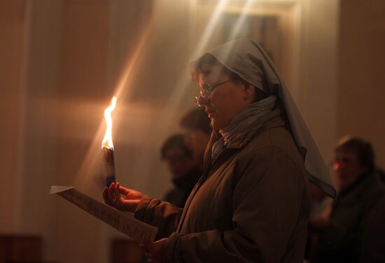 Roman Catholic Easter celebrated in Veliky Novgorod