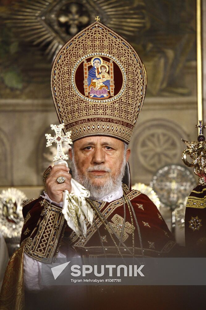 Easter Service at Cathedral of Armenian Apostolic Church