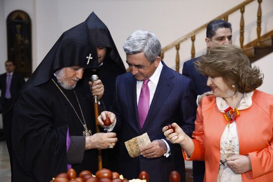 Easter Service at Cathedral of Armenian Apostolic Church
