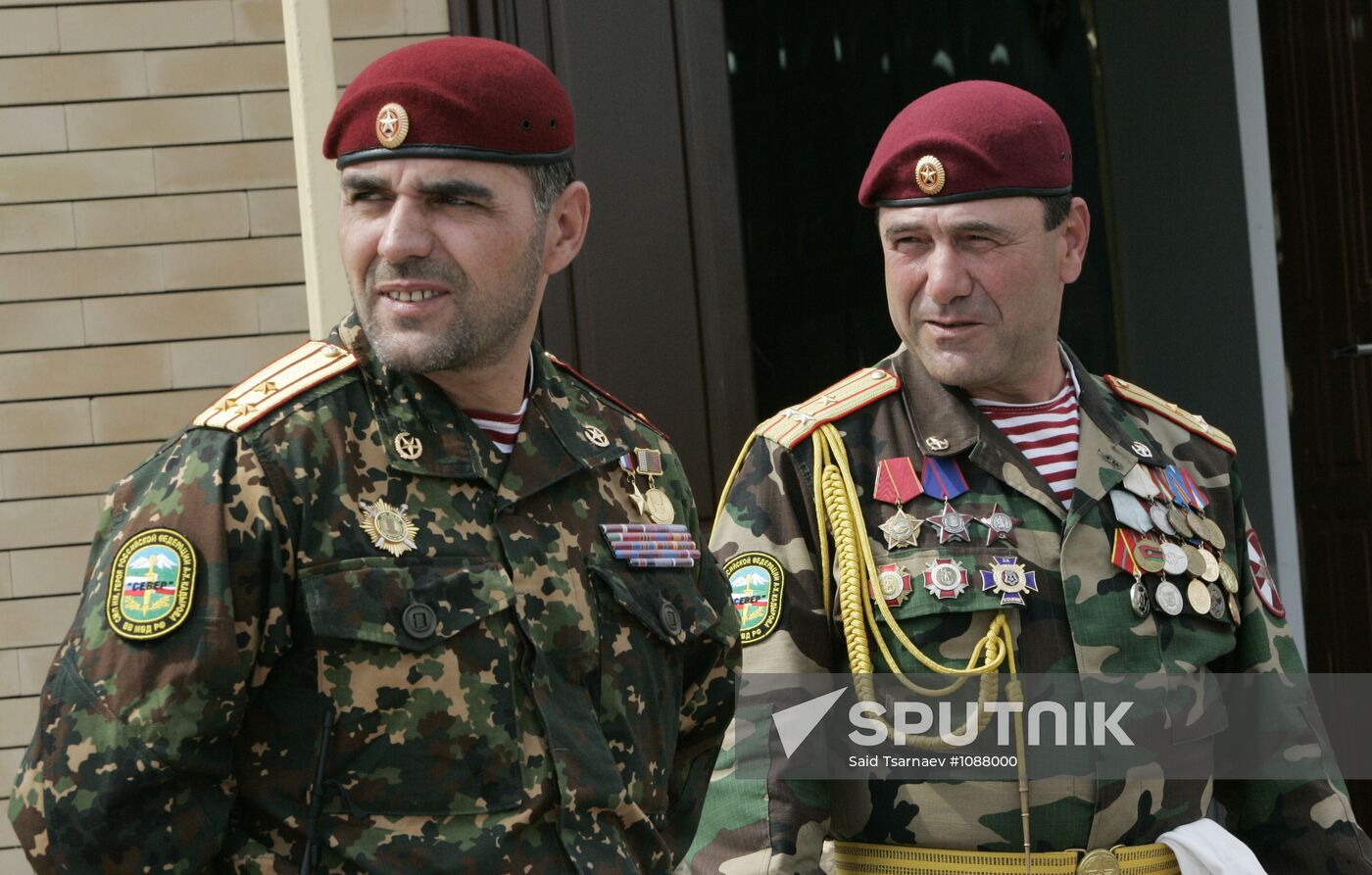 Handing honorary title A. Kadyrov to 141st SMR in Grozny