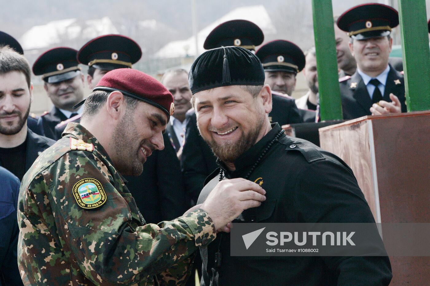 Handing honorary title A. Kadyrov to 141st SMR in Grozny