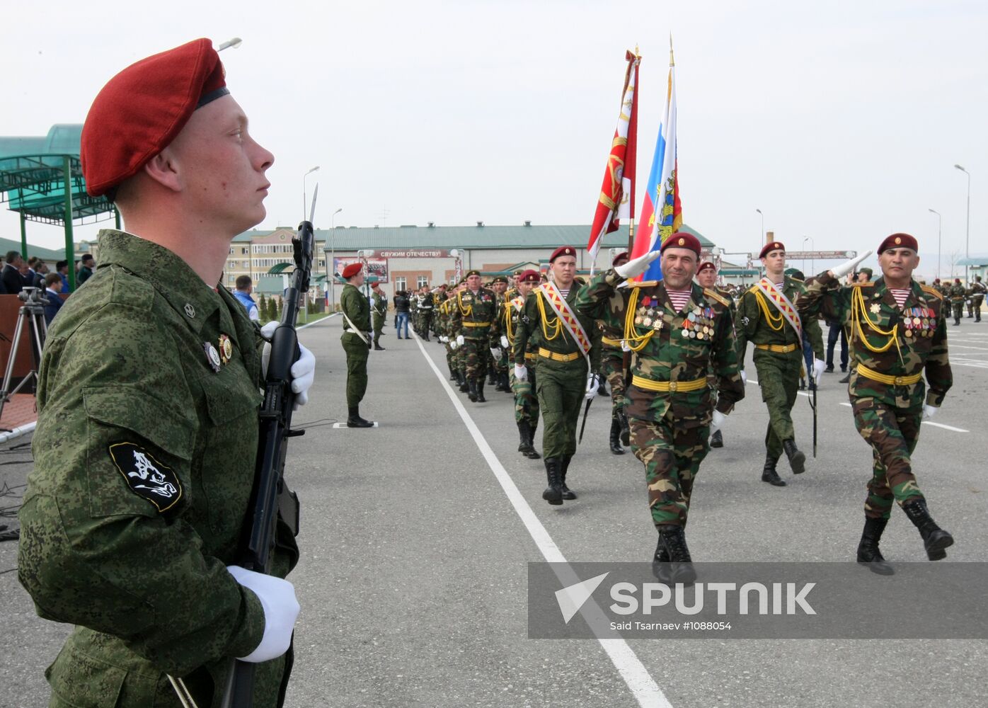 Handing honorary title A. Kadyrov to 141st SMR in Grozny