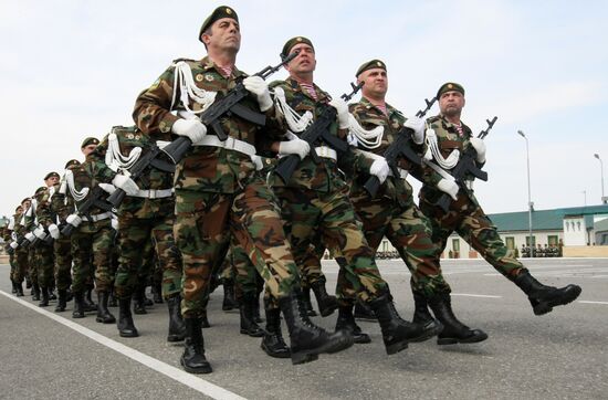 Handing honorary title A. Kadyrov to 141st SMR in Grozny