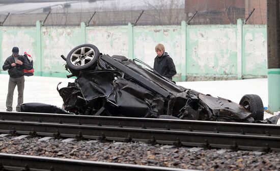 Accident on railway tracks in Odintsovo