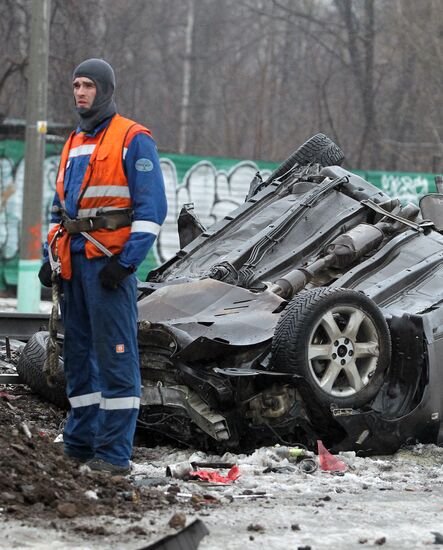 Accident on railway tracks in Odintsovo