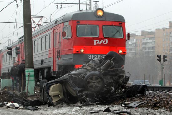 Accident on railway tracks in Odintsovo