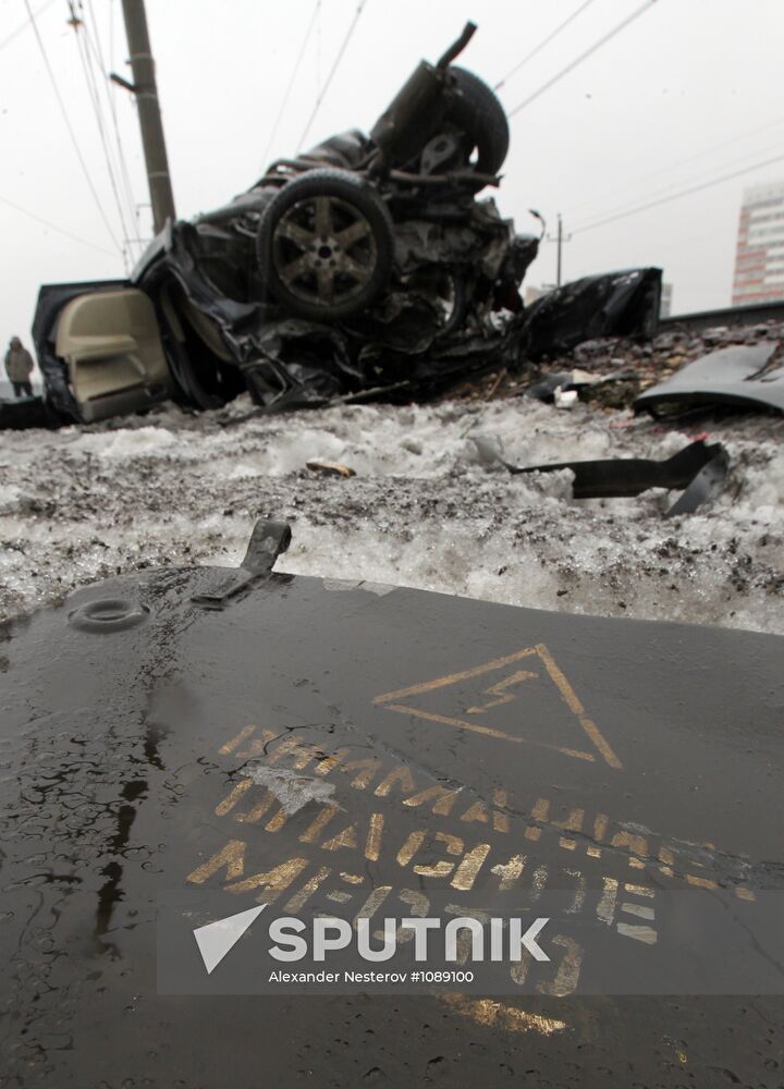 Accident on railway tracks in Odintsovo